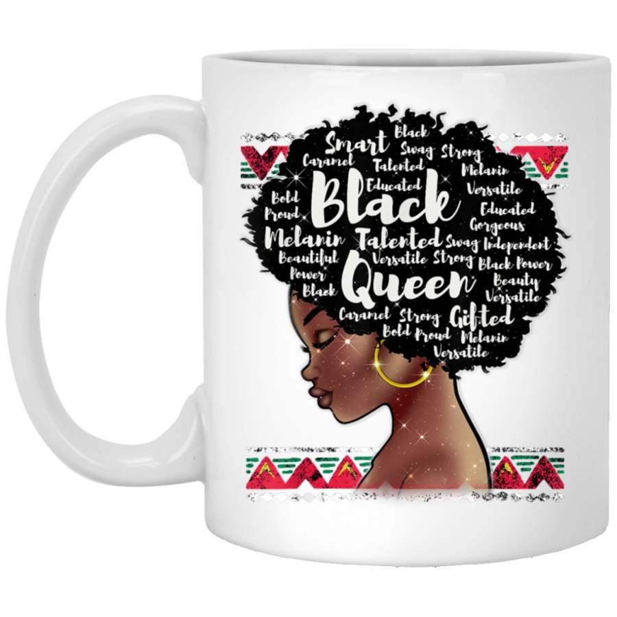 Dashiki Educated Woman Afro African DNA Pride White Mug