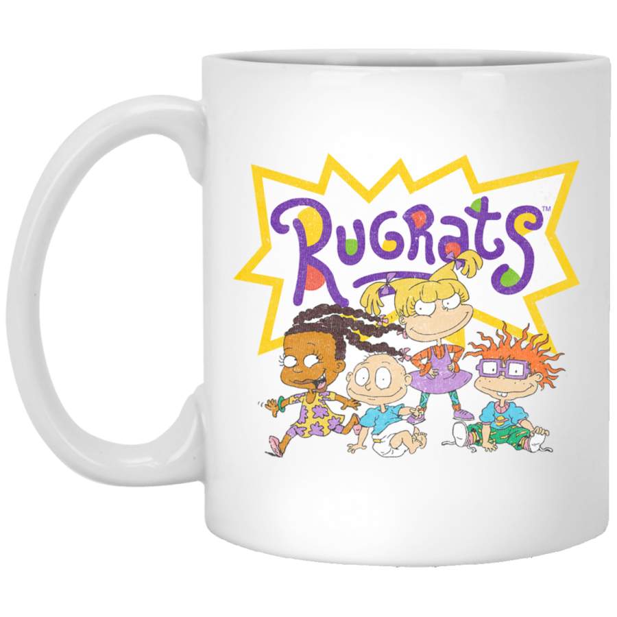 Nickelodeon Rugrats Vintage Group Shot Logo Pullover White Mug