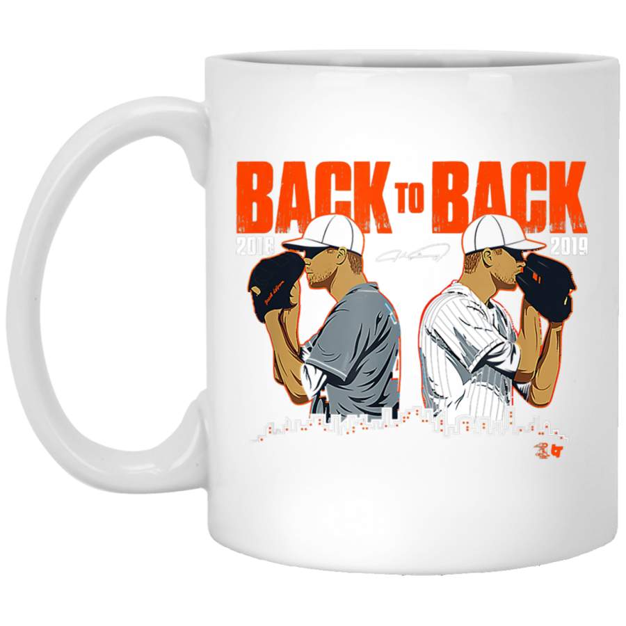 Officially Licensed Jacob deGrom deGrom Back To Back White Mug