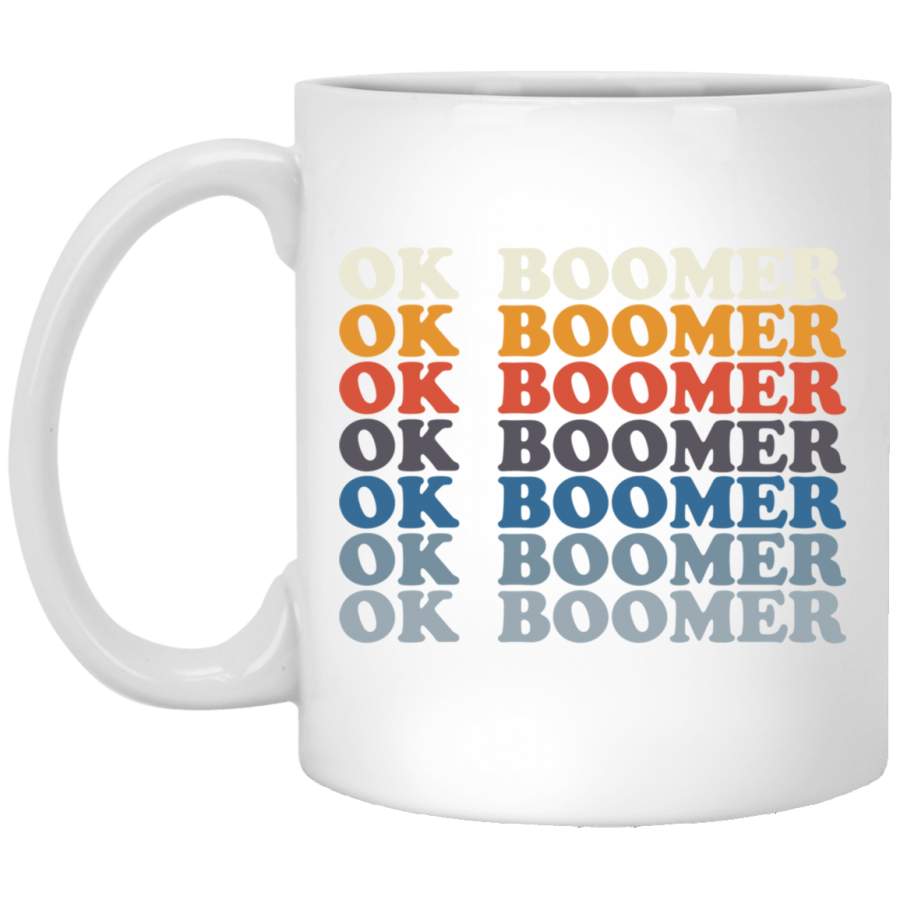 OK Boomer for Teenagers Millenials Gen Z Funny Meme Pullover White Mug