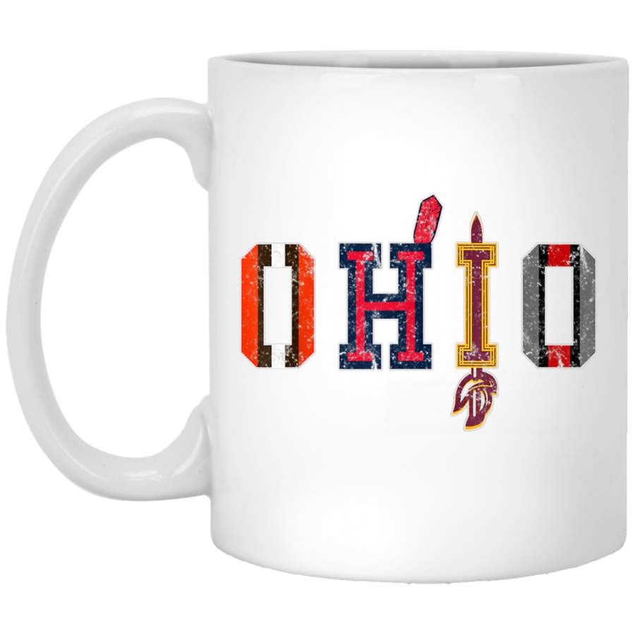 OHIO Sports Forever Vintage Cleveland amp Columbus Fan Gift T White Mug