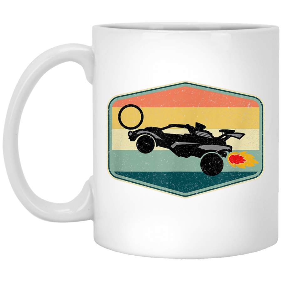 Octane Rocket Soccer Vintage Retro Badge Graphic White Mug