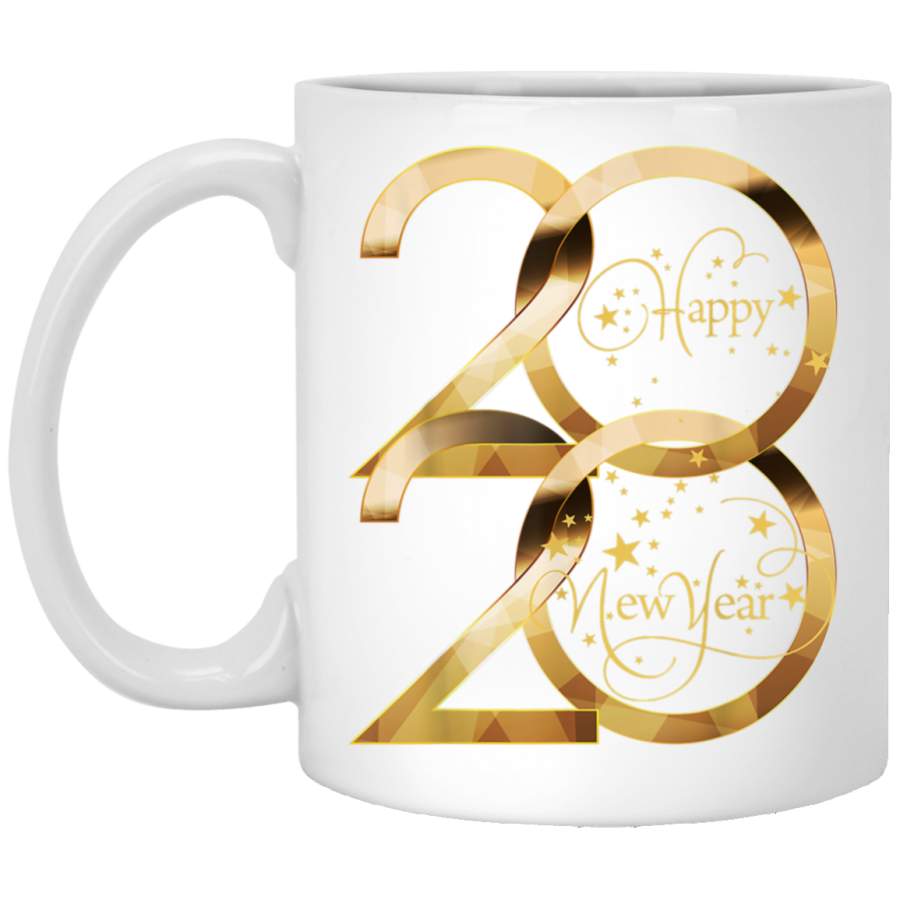 Happy New Year 2020 New Years Eve Party Supplies White Mug