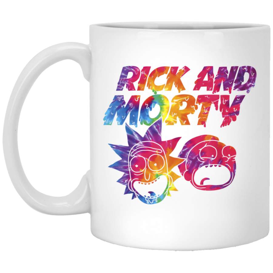 Mademark x Rick and Morty Rick And Morty Tie Dye Drip Graphic White Mug