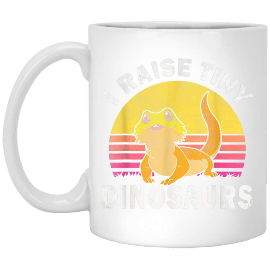 I Raise Tiny Dinosaurs Great Gift For Bearded Dragon Lovers White Mug