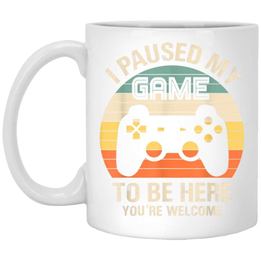 Gamer VideoGame iPausedmyGame tobeHere forBoysMen White Mug