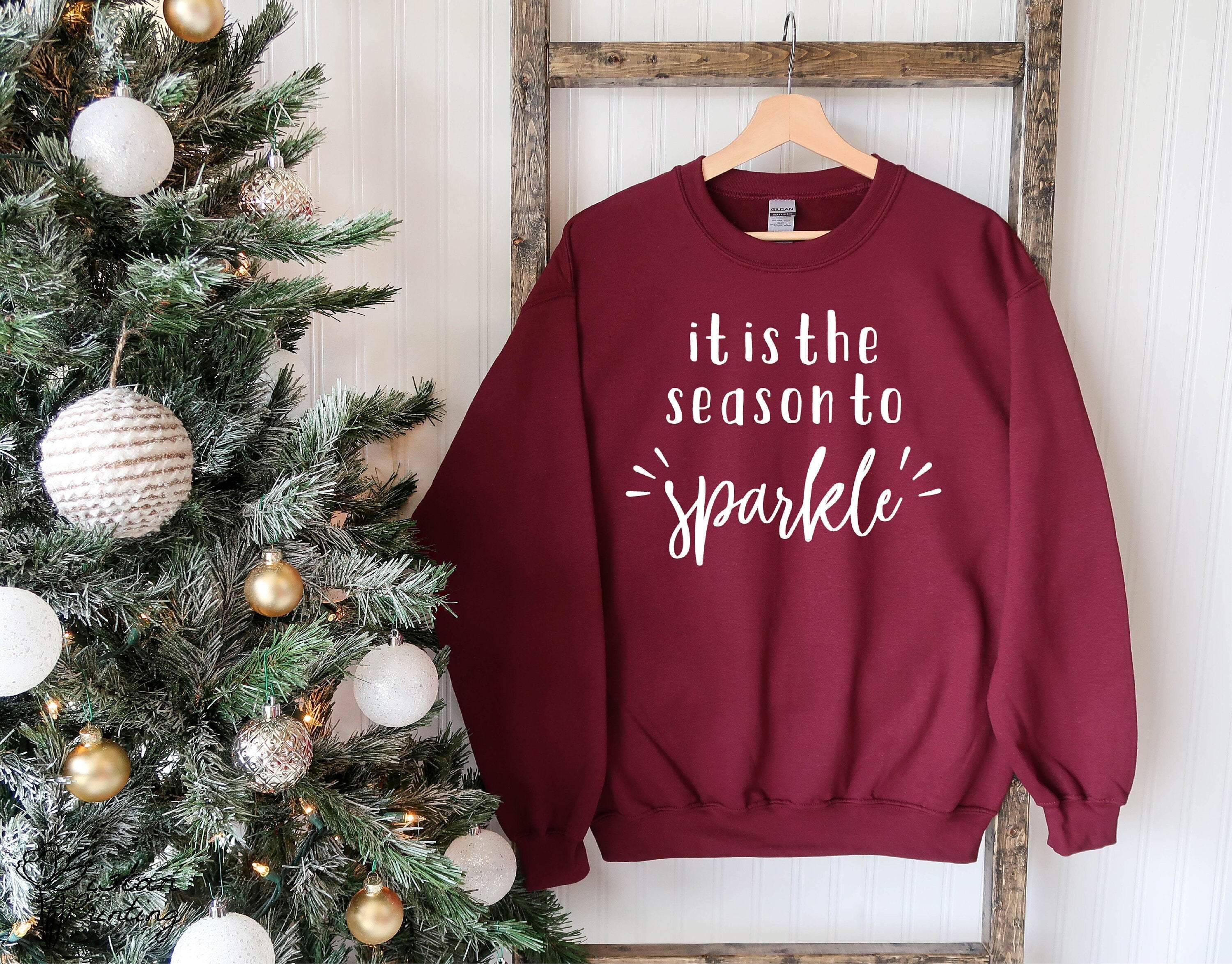 It Is The Season To Sparkle Sweater,Christmas Sweater,Holiday Sweater,Christmas Gift,Mistletoesweater,Christmas Family Matching Ugly Sweater