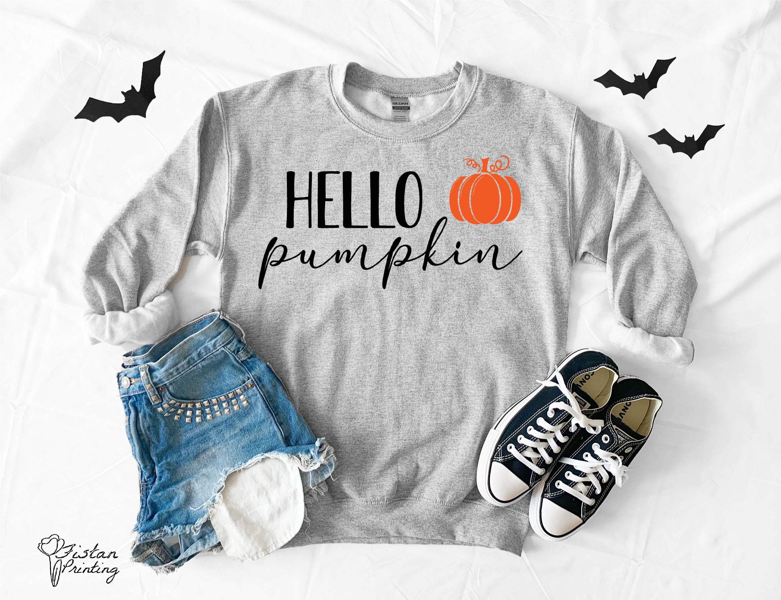 Hello Pumpkin Halloween Sweater,Funny Halloween Sweater,Halloween Gift,Pumpkin Sweateer,Halloween,Thanksgiving,Family Sweater,Family Gift