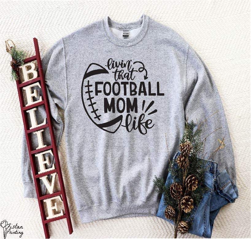 Living That Football Mom Life Sweater,Football Season Sweater,Football Family Sweater,Thanksgiving,Football Fan Sweater,Football Game Day