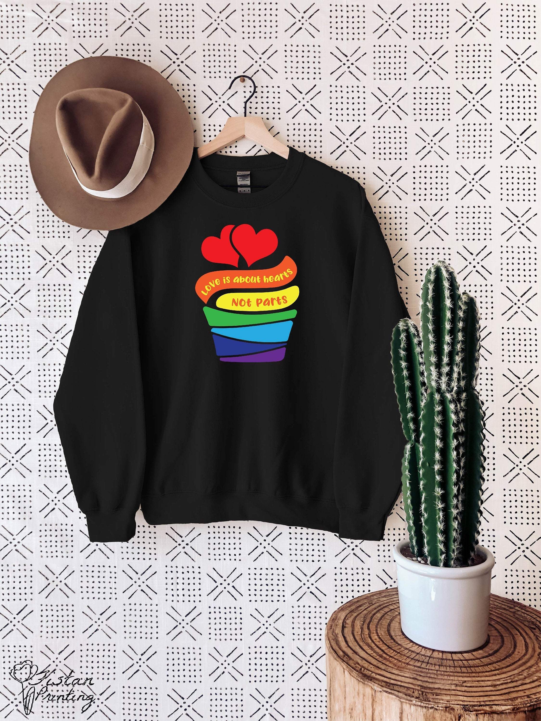 Love Is About Hearts Not Parts Sweater,Lgbt,Lgbtq Pride Sweater,Funny Sweater,Gay Pride,Love Wins Sweater,Equality Sweater,Same-Sex Rights