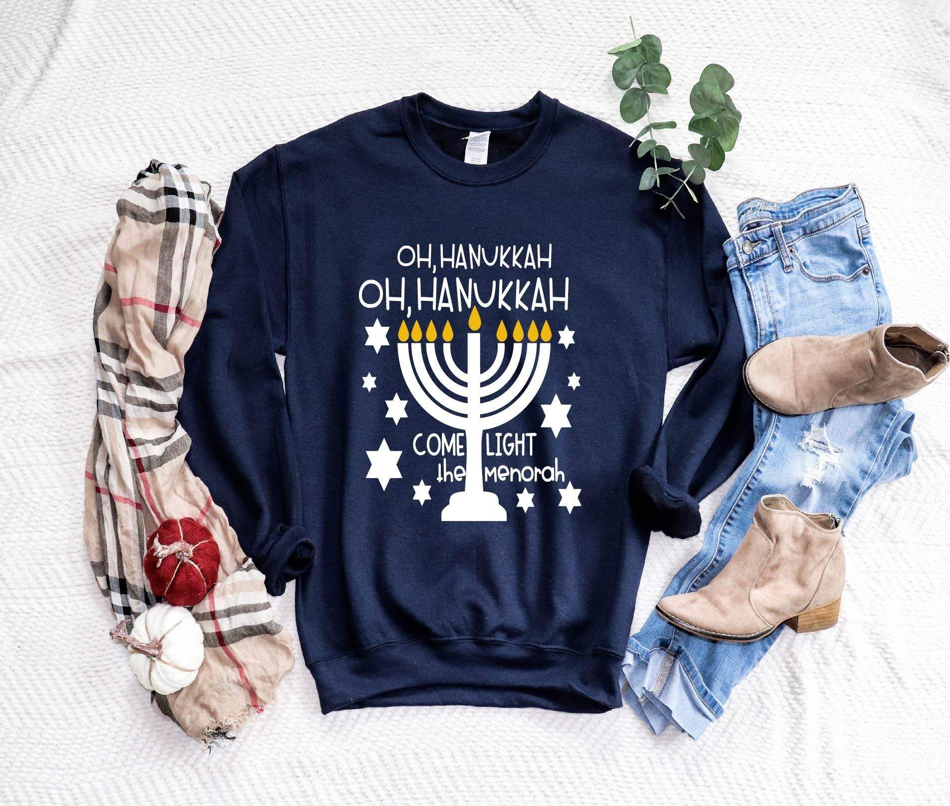 Oh Hanukkah Sweater,Hanukkah Sweater,Jewish Sweater,Jew Sweater,Happy Hanukkah,Jewish Gift, Hanukkah Gift, Funny Hanukkah Holiday Gift