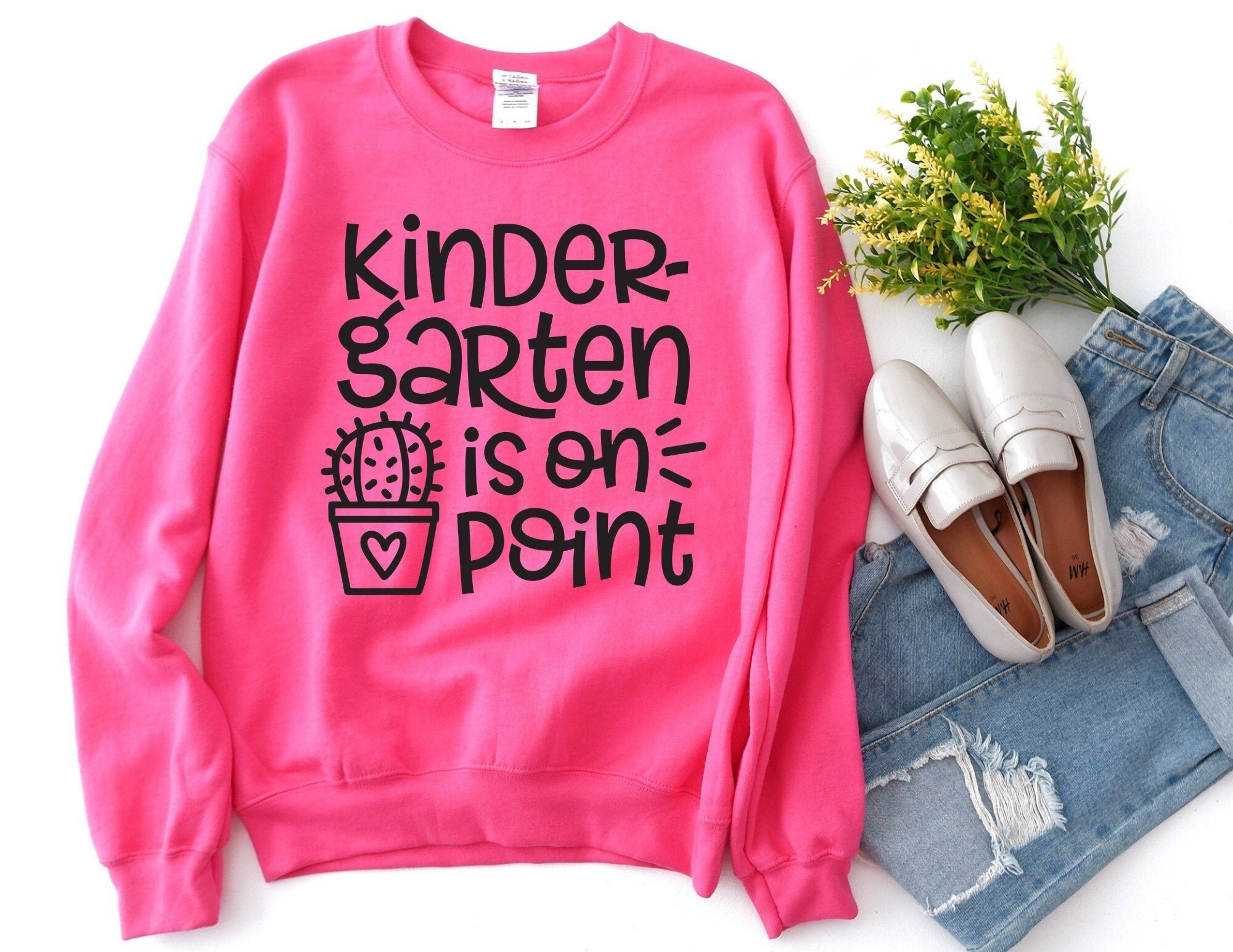 Kindergarten Is On Point Sweatshirt, Teacher Sweatshirt, Teacher Sweater, Gift For Teacher, Kindergarten Sweatshirt, Kindergarten Teacher T-Shirt Hoodie All Color Size S-5Xl