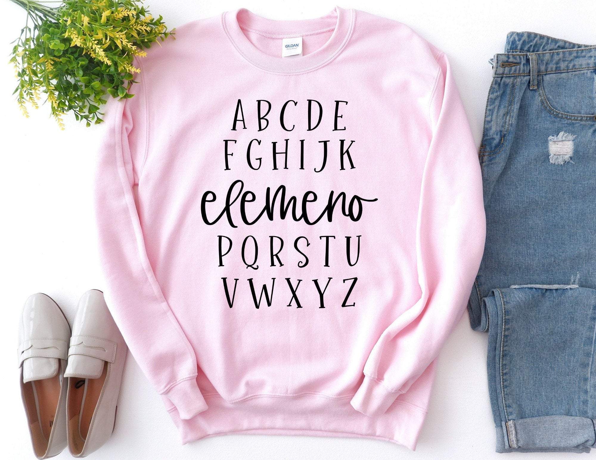 Alphabet Elemeno Sweatshirt, Teacher Sweatshirt, Teacher Sweater, Gift For Teacher, Kindergarten Sweatshirt, Kindergarten Teacher T-Shirt Hoodie All Color Size S-5Xl