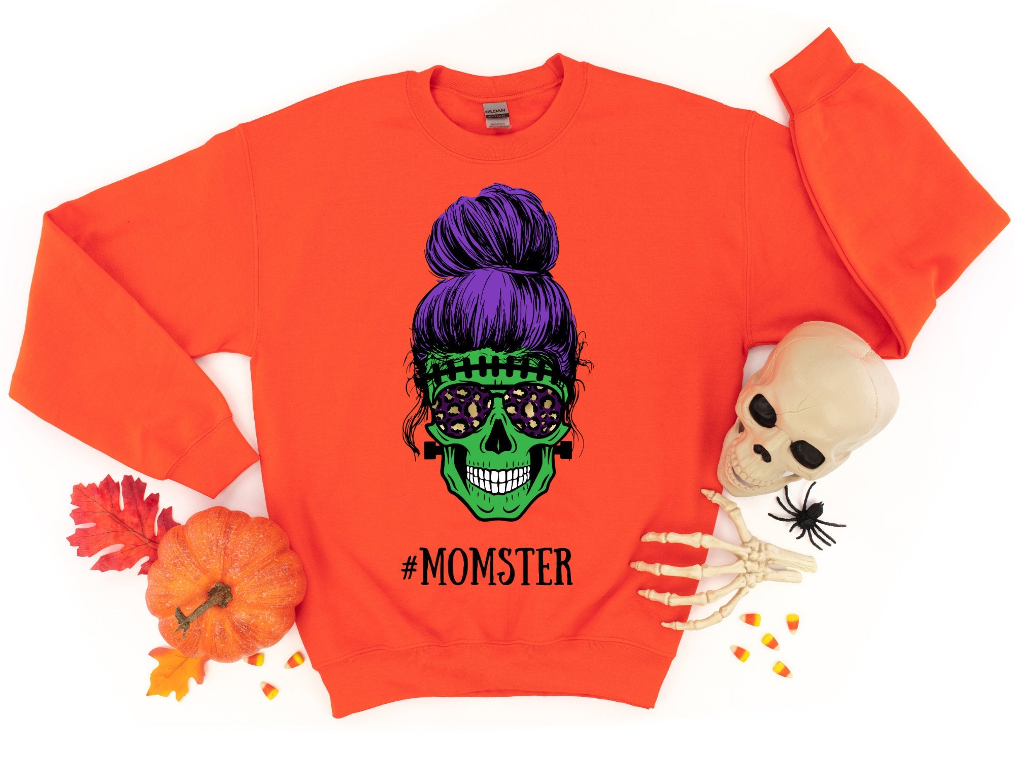 Momster Sweatshirt, Mom Halloween Sweatshirt, Halloween Sweater, Funny Halloween Sweater, Halloween Gift T-Shirt Hoodie All Color Size S-5Xl