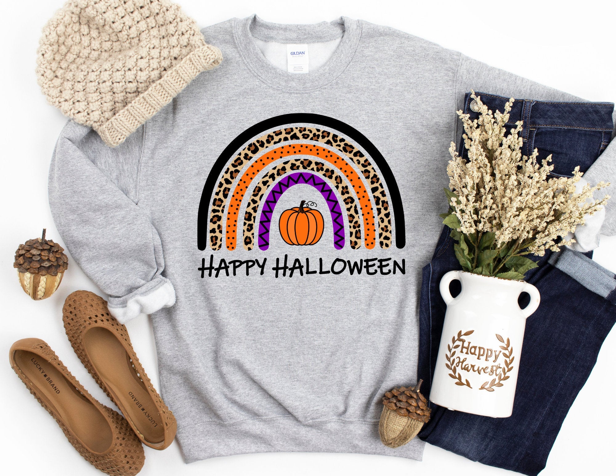 Happy Halloween Sweatshirt, Halloween Sweatshirt, Halloween Sweater, Funny Halloween Sweater, Halloween Gift T-Shirt Hoodie All Color Size S-5Xl