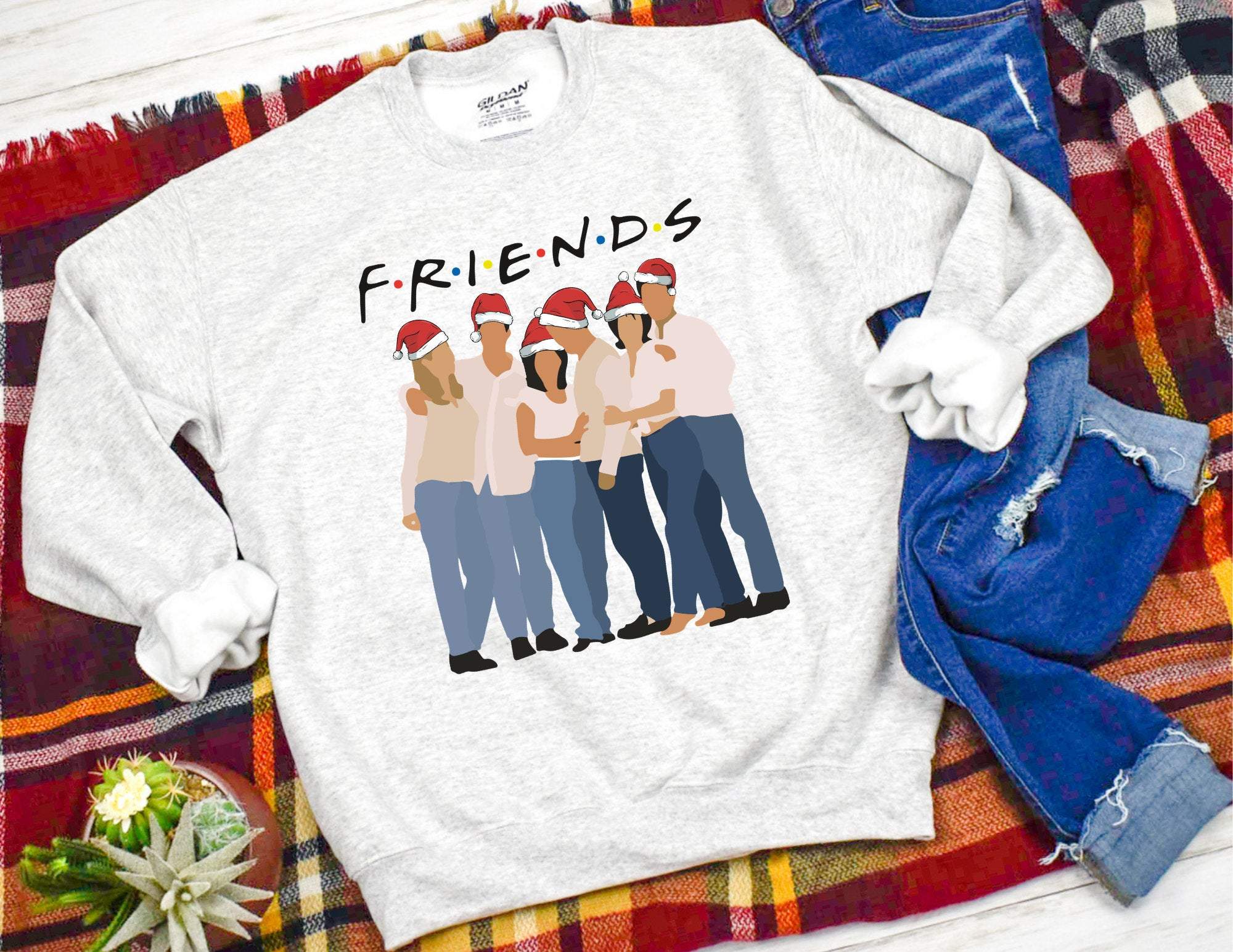 Friends Christmas Sweater, Christmas Sweatshirt, Christmas Sweater, Funny Christmas Sweater, Christmas Gift, Friends Sweatshirt T-Shirt Hoodie All Color Size S-5Xl