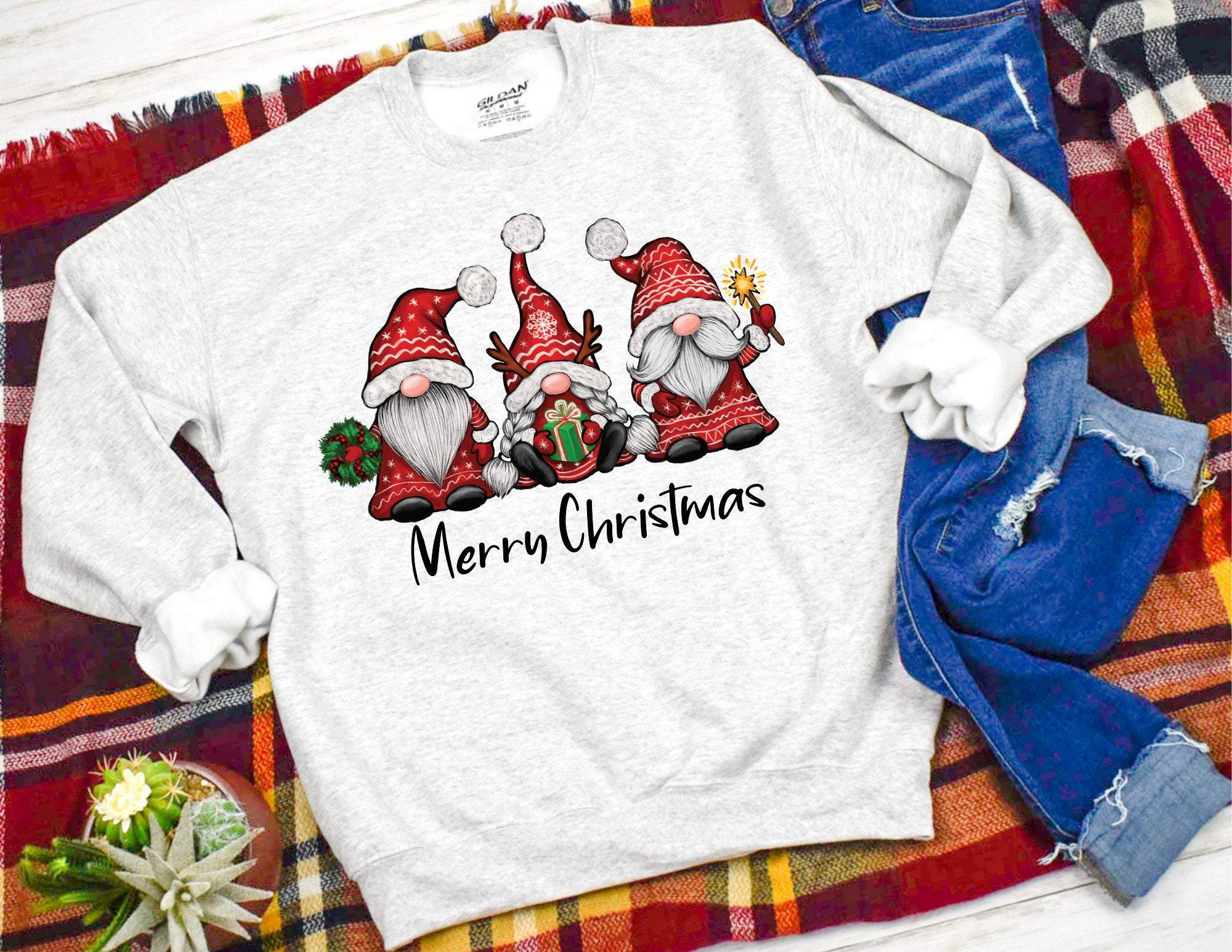 Gnome Christmas Sweater, Gnome Sweater, Christmas Sweatshirt, Christmas Sweater, Funny Christmas Sweater, Christmas Gift T-Shirt Hoodie All Color Size S-5Xl