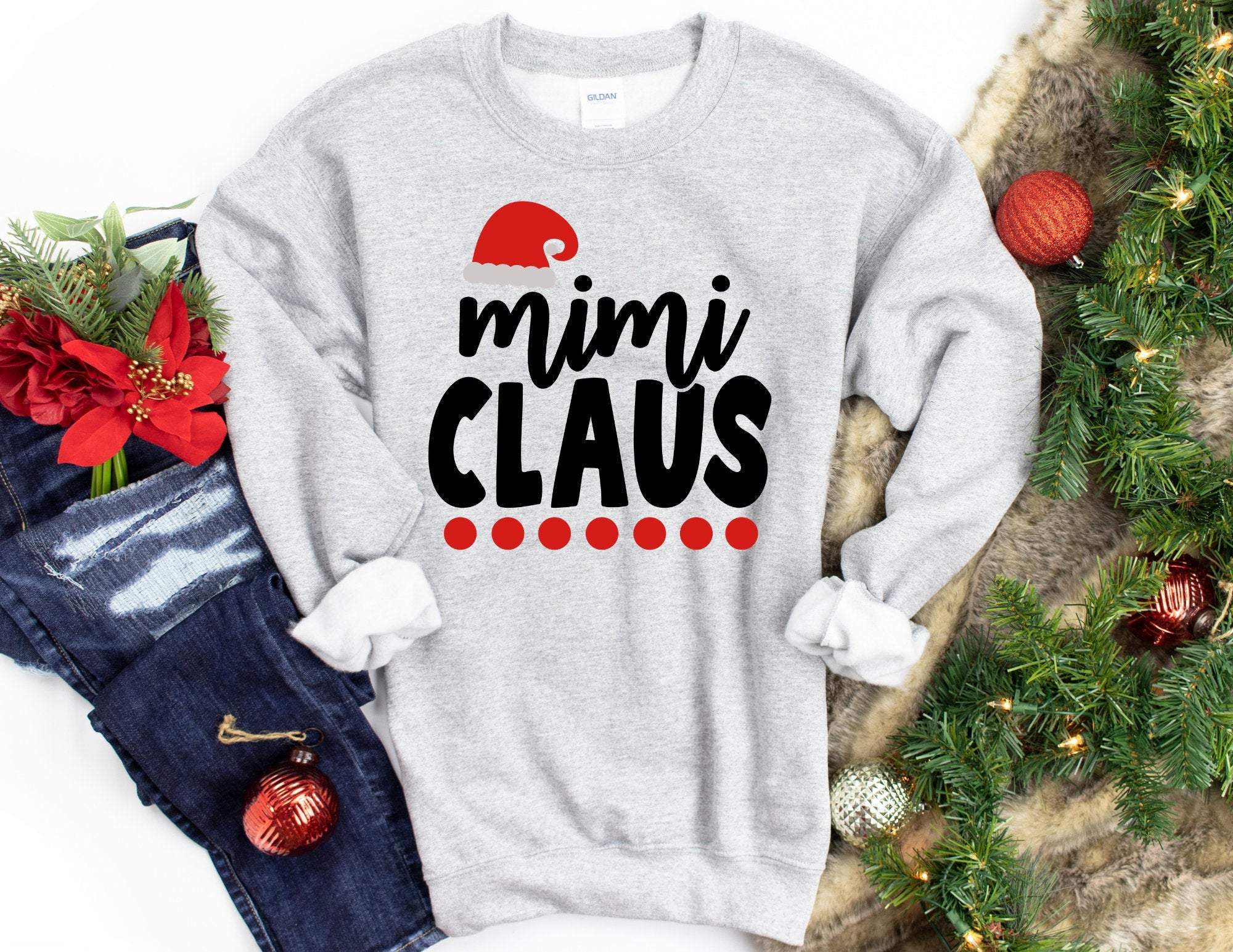 Mimi Claus Sweater, Mimi Christmas Sweatshirt, Mimi Christmas Sweater, Holiday Shirt, Christmas Gift, Matching Family Christmas Shirts T-Shirt Hoodie All Color Size S-5Xl