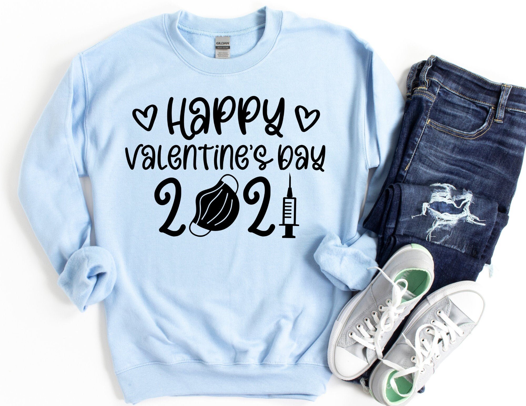 Happy Valentines Day 2021 Sweatshirt, Valentine Nurse Sweatshirt, Nursing School Sweater, Gift For Nurse, Valentine’S Day Nurse Shirt T-Shirt Hoodie All Color Size S-5Xl