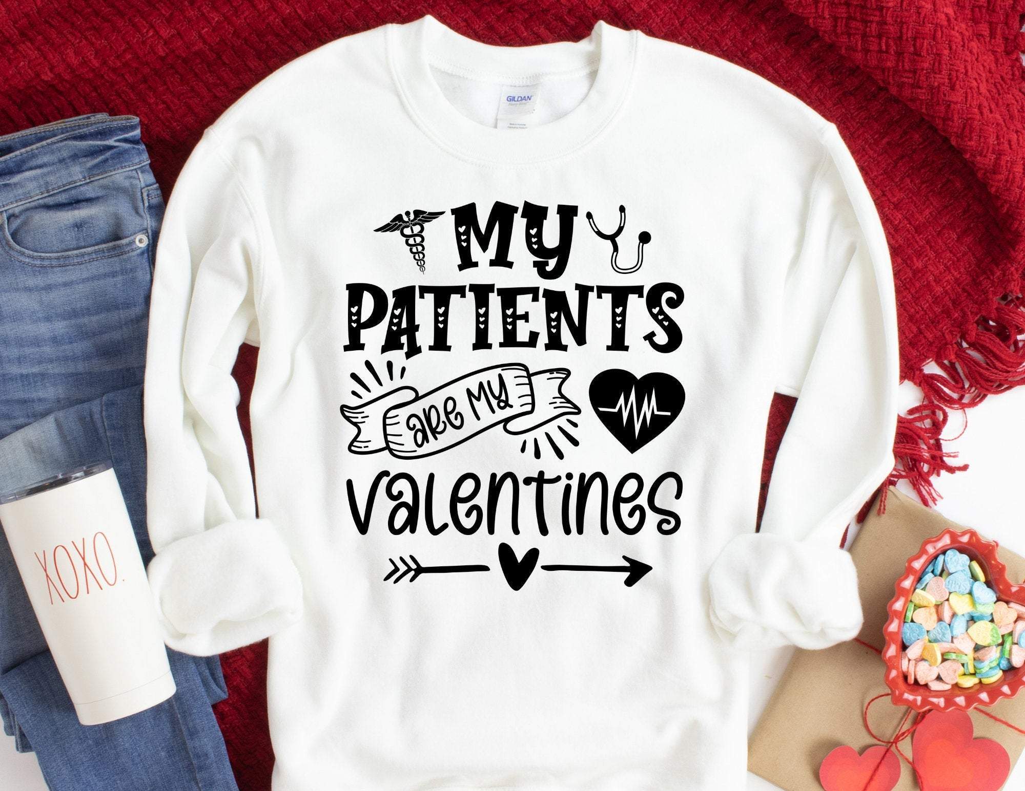 My Patience Are My Valentines Sweater, Valentine Nurse Sweatshirt, Valentine Day Nurse Shirt, Gift For Nurse, Valentine’S Day Nurse Sweater T-Shirt Hoodie All Color Size S-5Xl