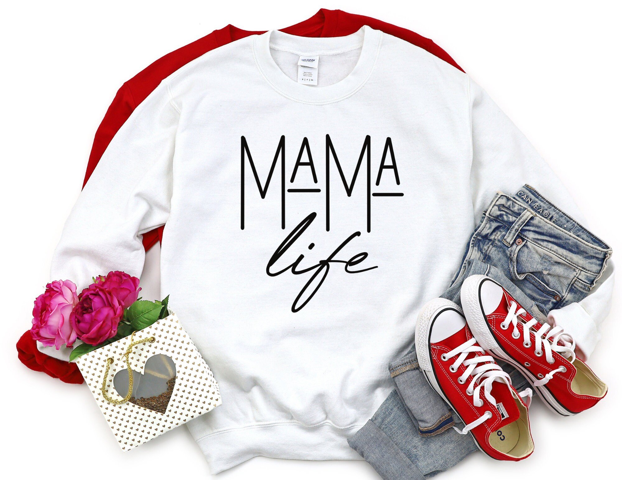 Mama Life Sweater, Mama Life Sweatshirt, Mom Sweater, Gift For Mom, Mom Gift, Mama Shirt, Mother’S Day Gift T-Shirt Hoodie All Color Size S-5Xl