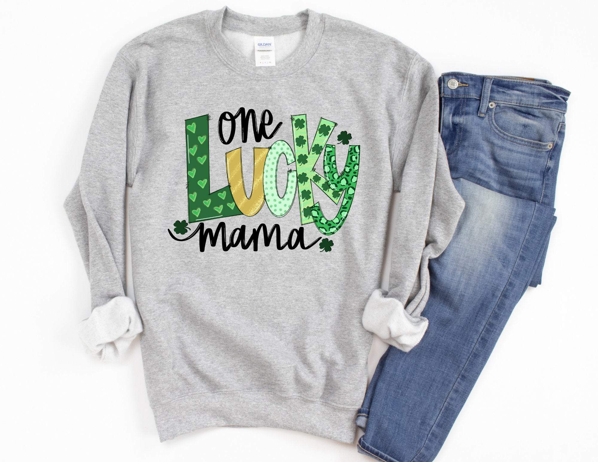 One Lucky Mama Sweater, St Pattys Day Sweater, Mama St Patrick’S Day Sweatshirt, St Patty’S Day Gift, Happy St Pattys Day Sweatshirt T-Shirt Hoodie All Color Size S-5Xl