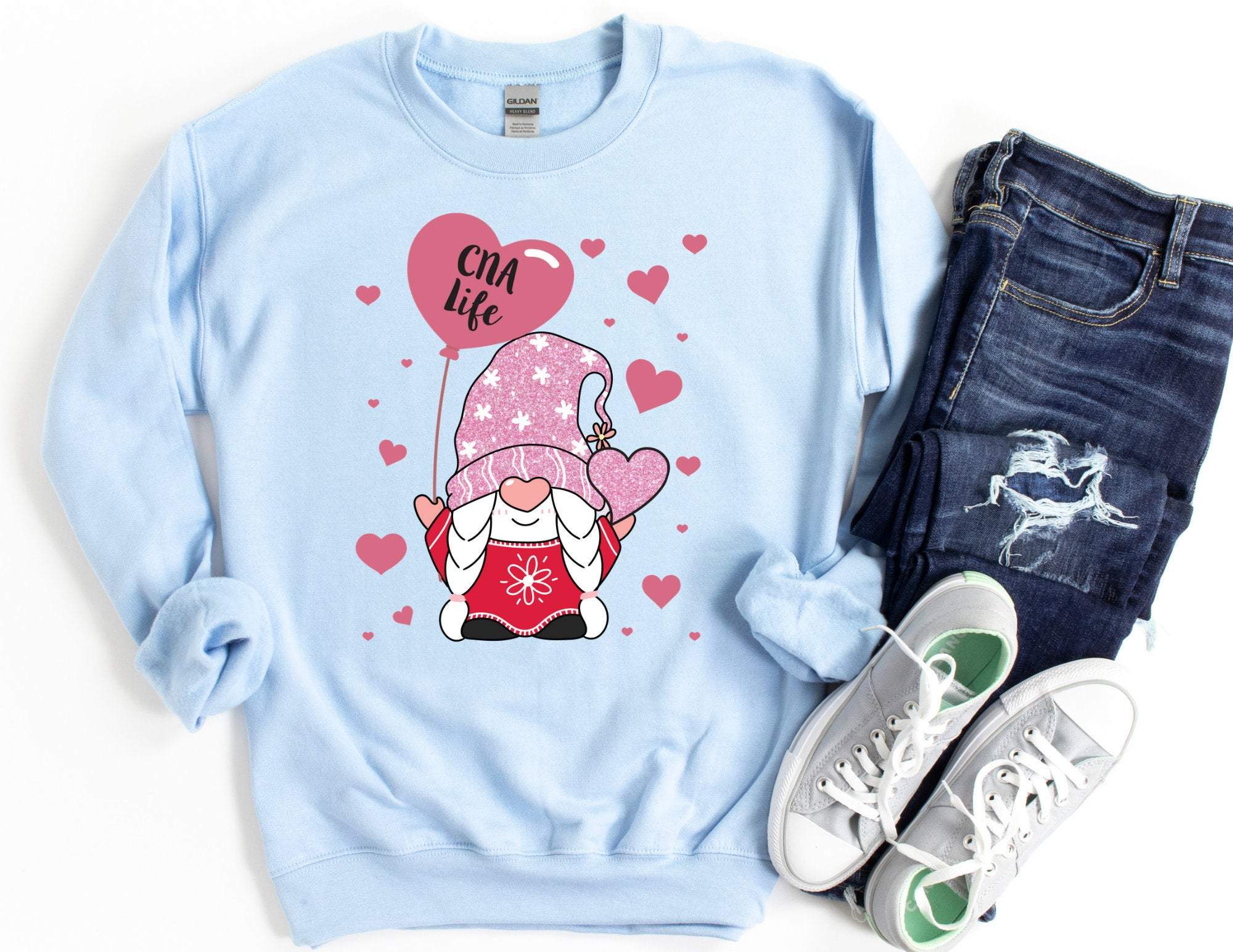 Cna Life Valentine Sweatshirt, Superhero Cna Sweater, Gnome Cna Sweatshirt, Valentines Day Cna Sweatshirt, Gnome Valentines Day Cna Shirt T-Shirt Hoodie All Color Size S-5Xl