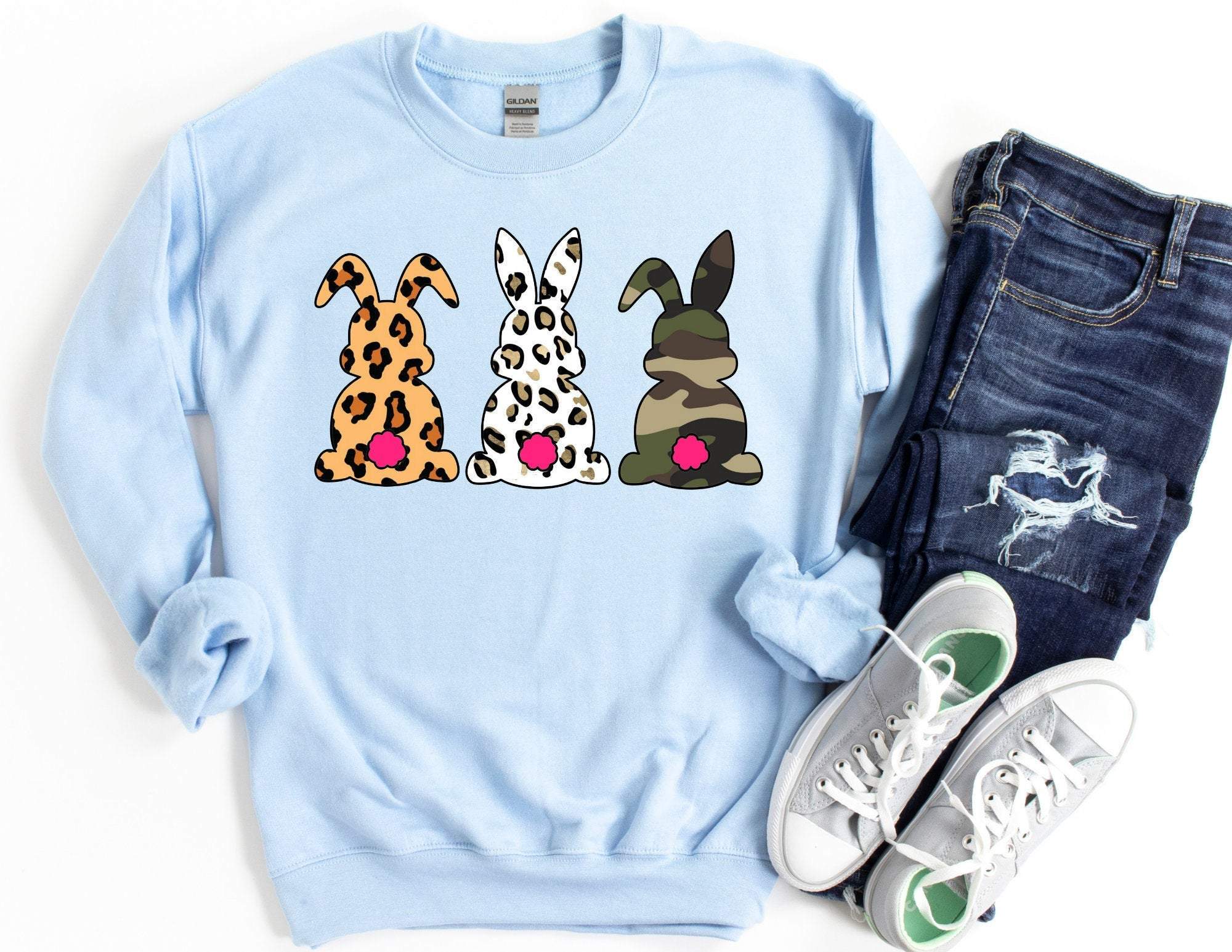 Easter Bunnies Design 2 Sweatshirt, Happy Easter Sweater, Easter Bunnies Sweatshirt, Easter Gift, Happy Easter, Easter Sweatshirt T-Shirt Hoodie All Color Size S-5Xl