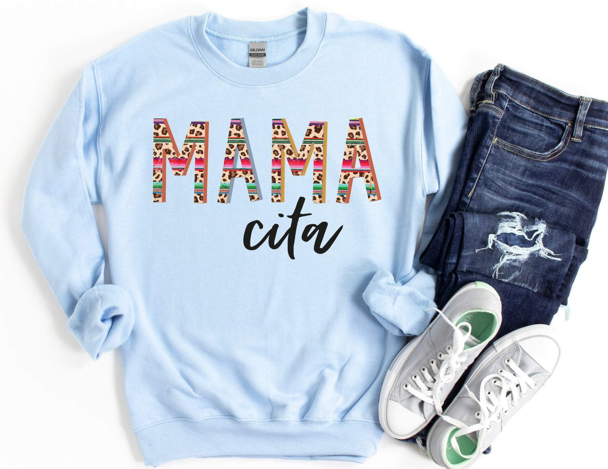 Mamacita Sweatshirt, Hot Mama Sweater, Mama Sweatshirt, Gift For Mom, Blessed Mama Sweatshirt, Motherhood Shirt T-Shirt Hoodie All Color Size S-5Xl