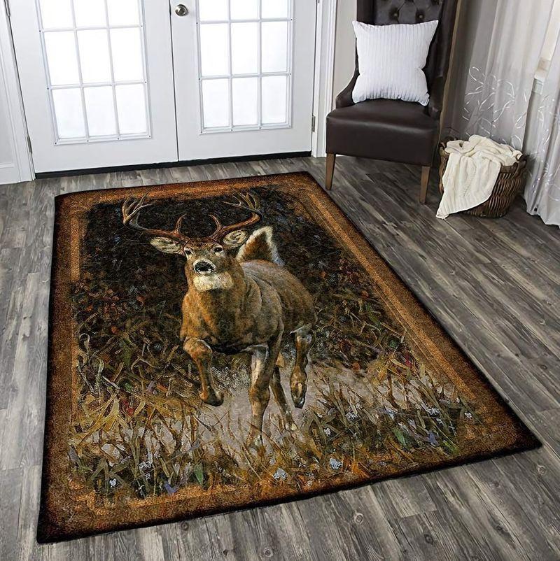 Amazing Deer Hunting Rectangle Rug