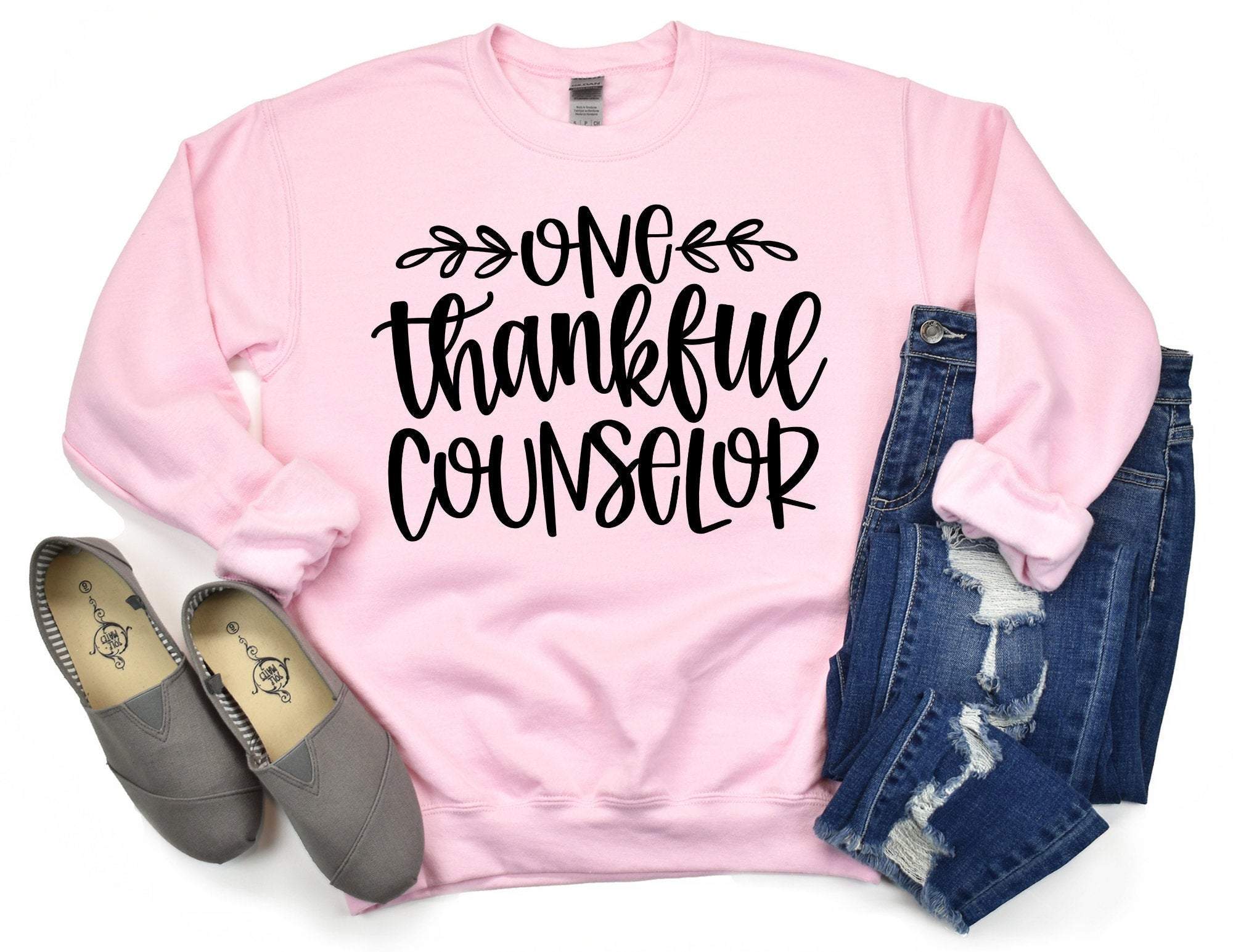 One Thankful Counselor Sweatshirt Counseling Sweater School Counselor Sweatshirt Counselor Life Counseling T-Shirt Hoodie All Color Size S-5Xl