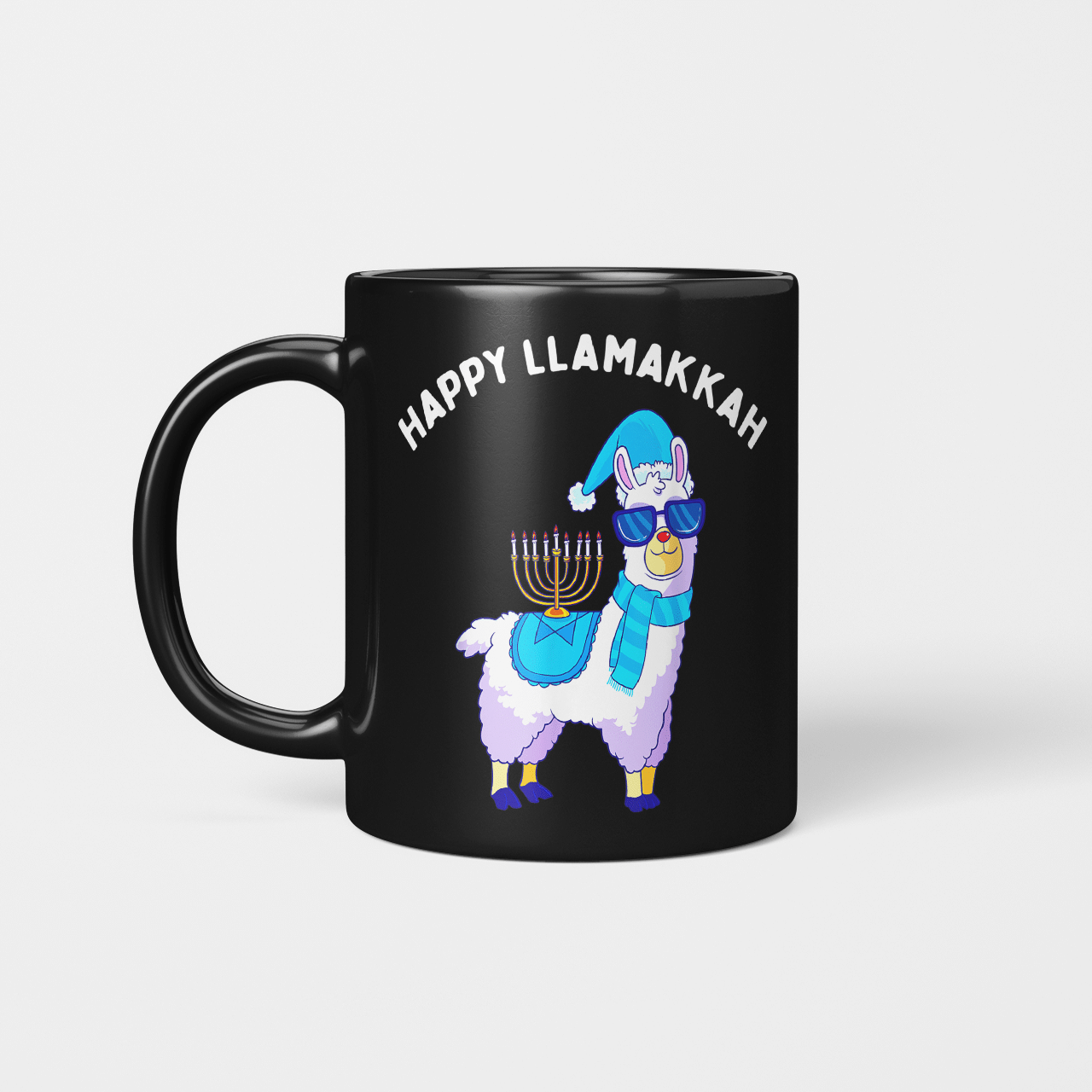 Happy Hanukcat Ugly Hanukkah Sweater Cat Chanukah Jewish Mug 11Oz, 15Oz Ceramic Mug, Coffee Cups