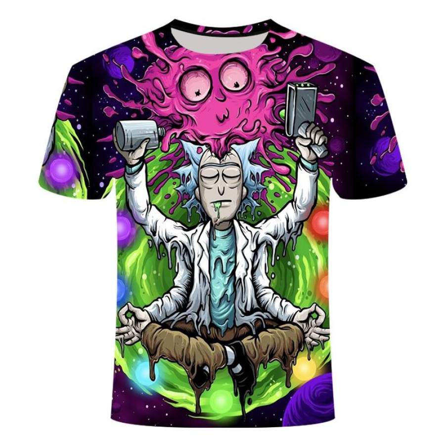 Rick and Morty By Jm2 Art 3D t shirt Men tshirt Summer Anime T-Shirt Short Sleeve Tees O-neck Tops