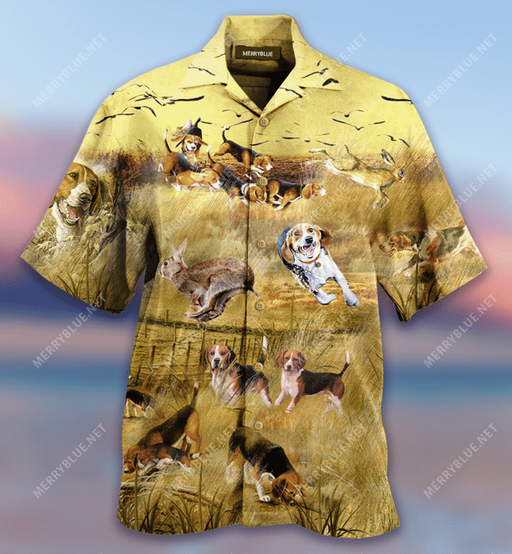 Hunting Rabbits With Beagles Hawaiian Shirt MT1303-02