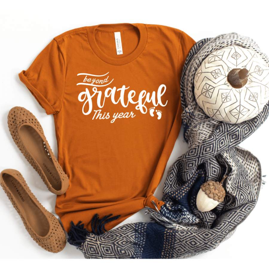 Extra Grateful This Year Pregnancy Shirt Pregnancy Announcement Women’s Top Thanksgiving Shirt Thanksgiving Pregnancy Shirt Thankful Shirt