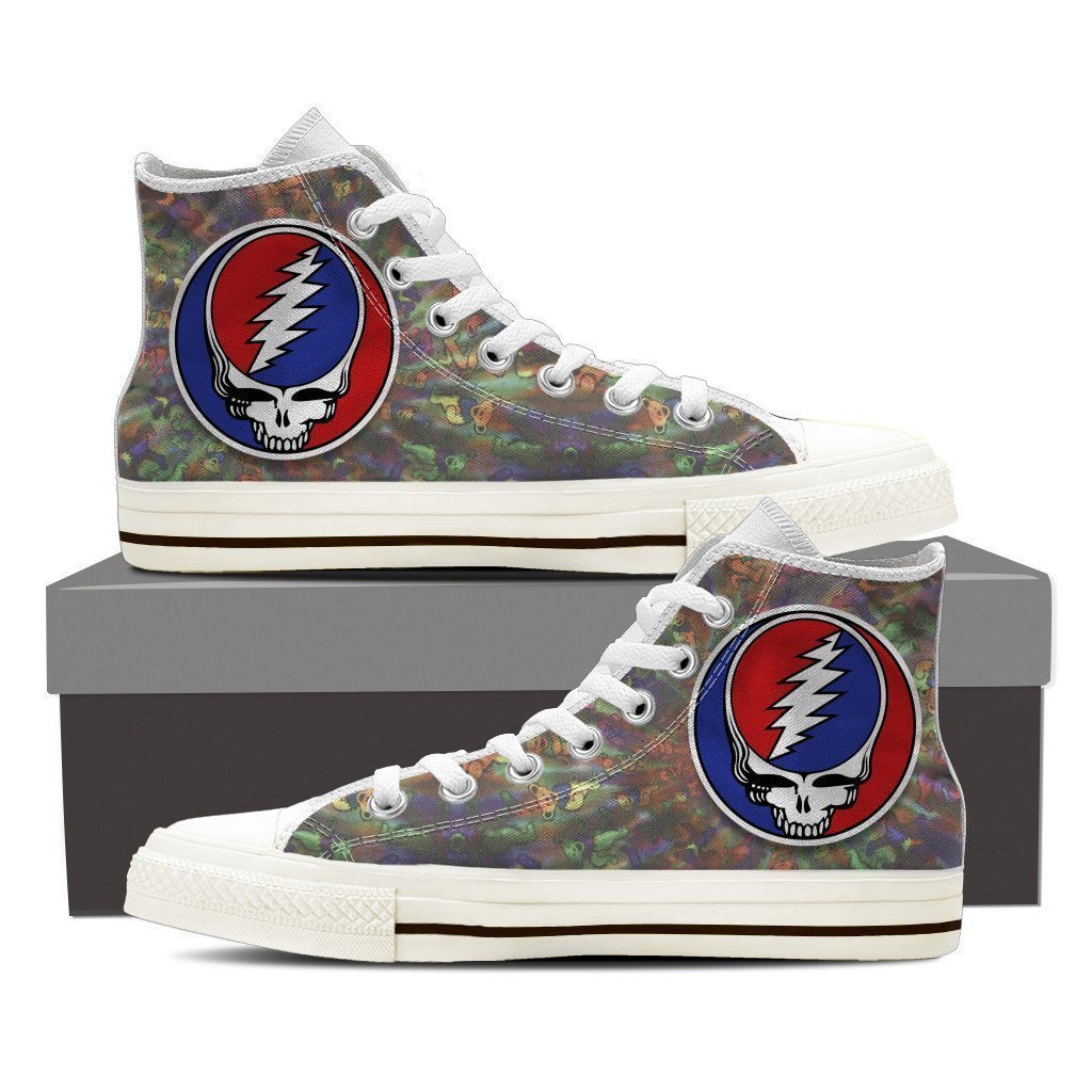 Grateful Dead Skull Ladies High Top Sneakers