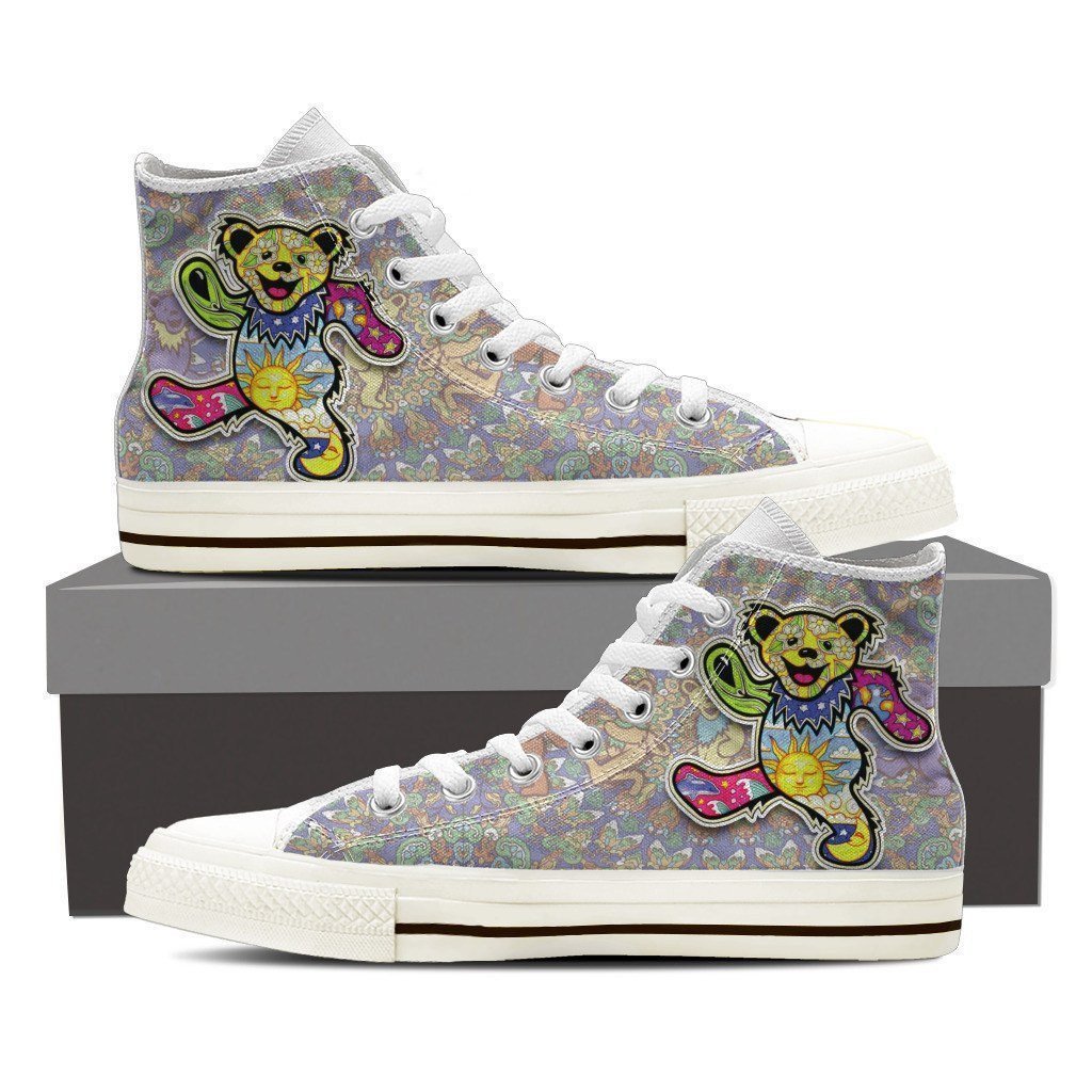 Grateful Dead Dancing Bears Ladies High Top Sneakers