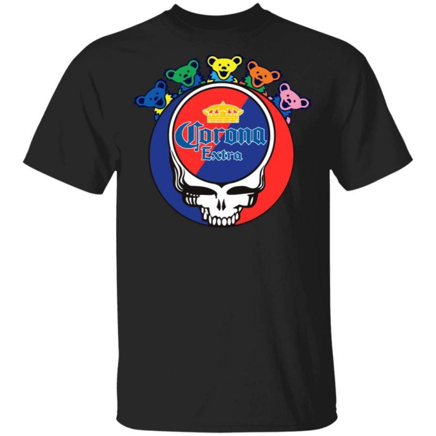 Corona Extra In Grateful Dead Head T-shirt Grateful Beer Tee PT03