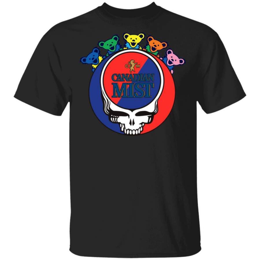 Canadian Mist In Grateful Dead Head T-shirt Whisky Tee PT03