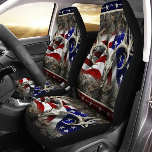 Deer Hunting Car Seat Covers, Perfect Gift For Hunting Lovers (Set Of 2)