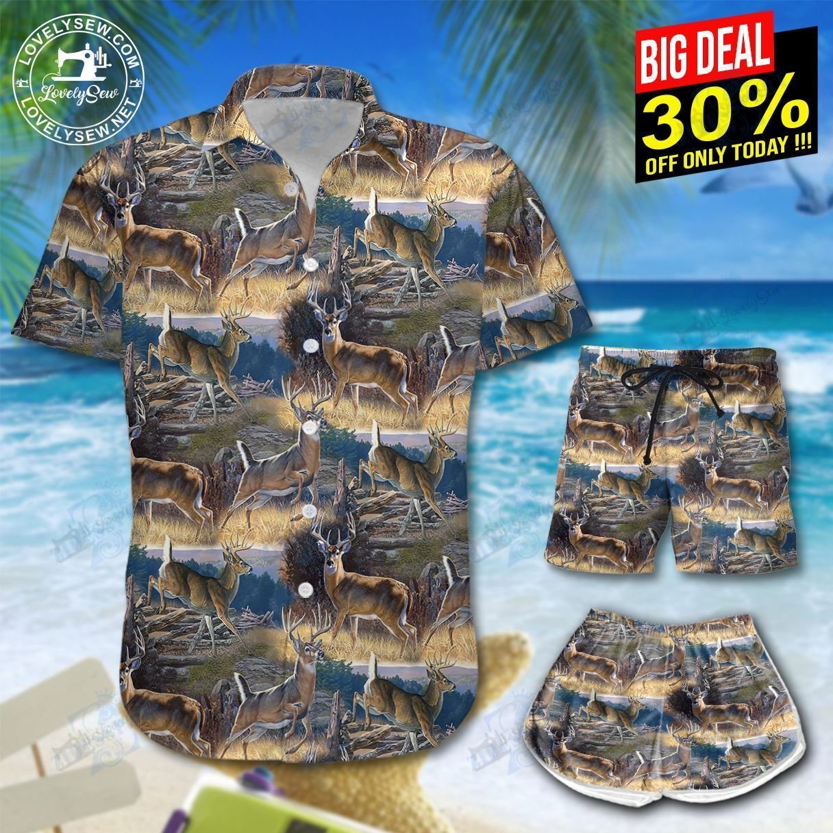 Deer Hunting Hawaii Shirt & Shorts Hot21080202-Hoo21080202