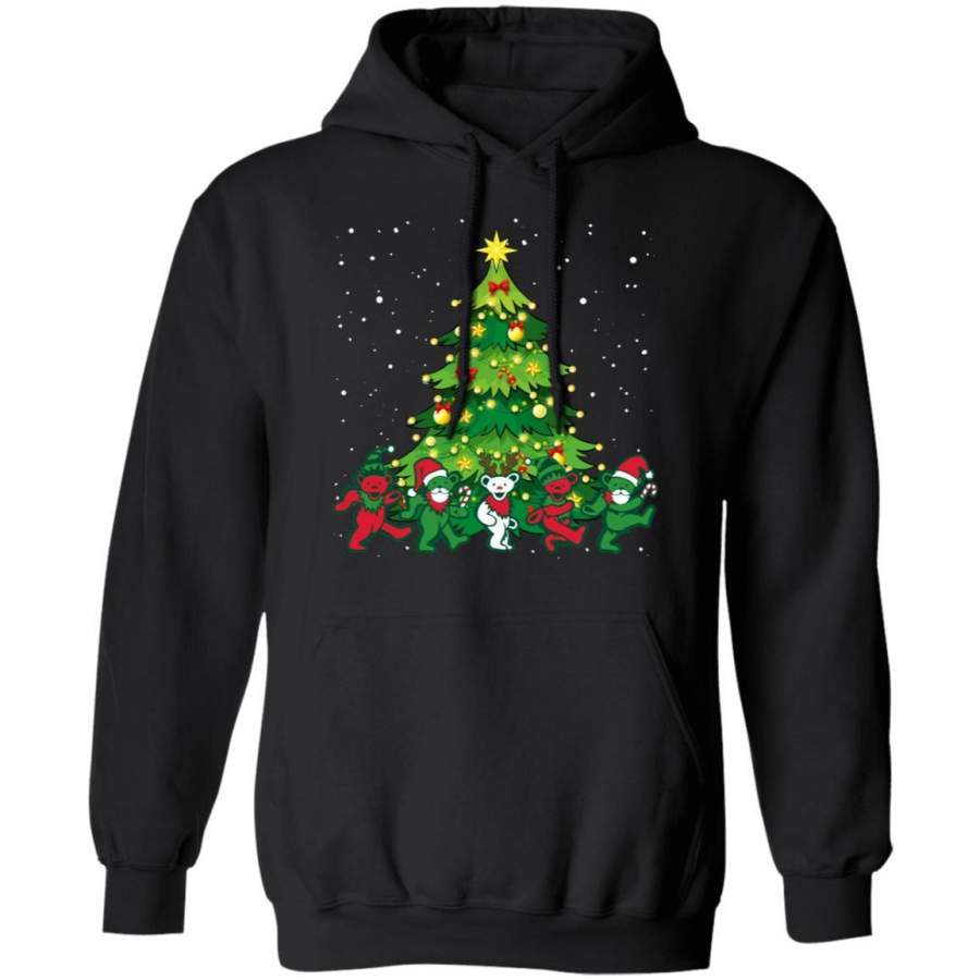 Christmas Hoodie Grateful Dead Bears Under The Christmas Tree Xmas Shirt VA12