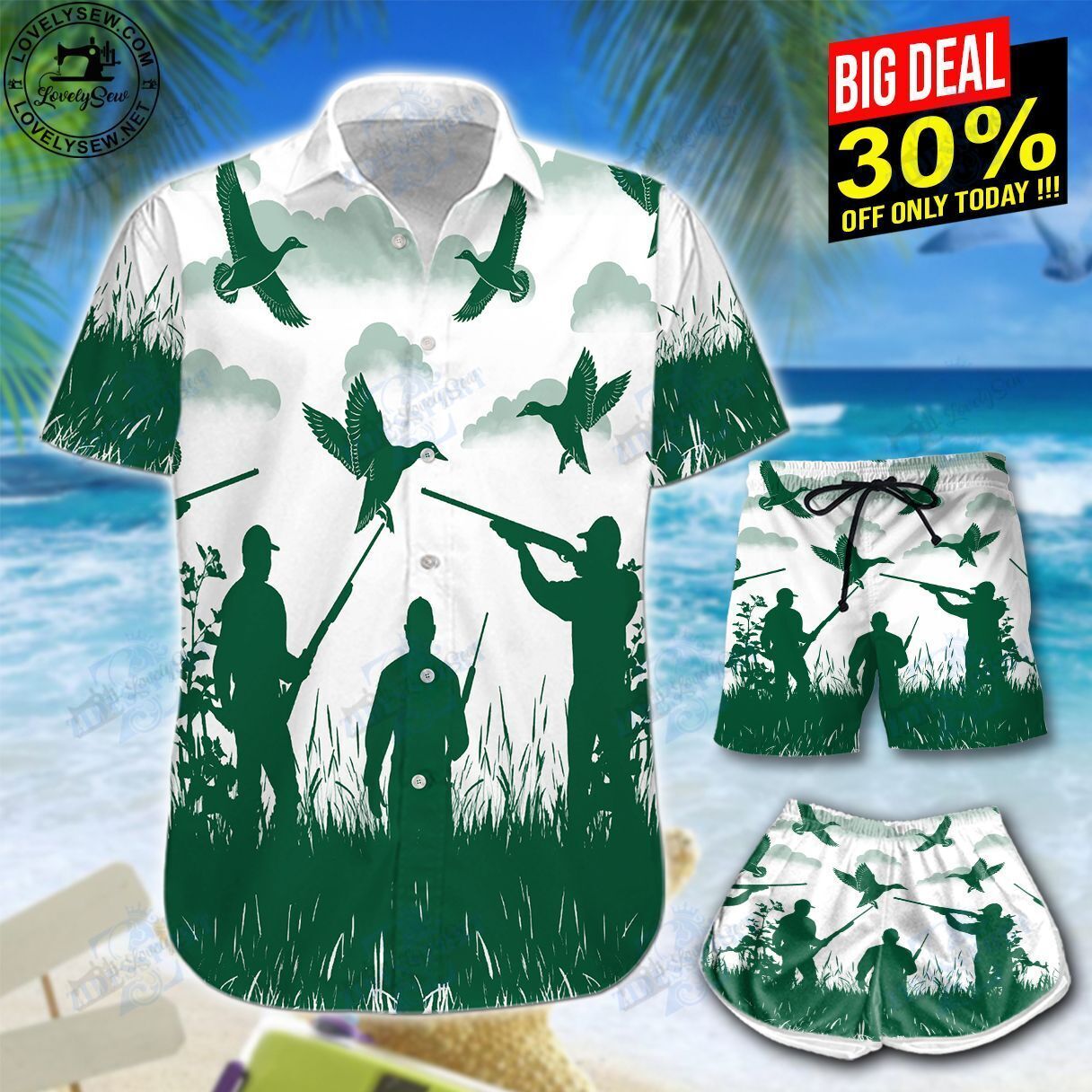 Duck Hunting Personalized Hawaii Shirt & Short Lit21080504-Lio21080504