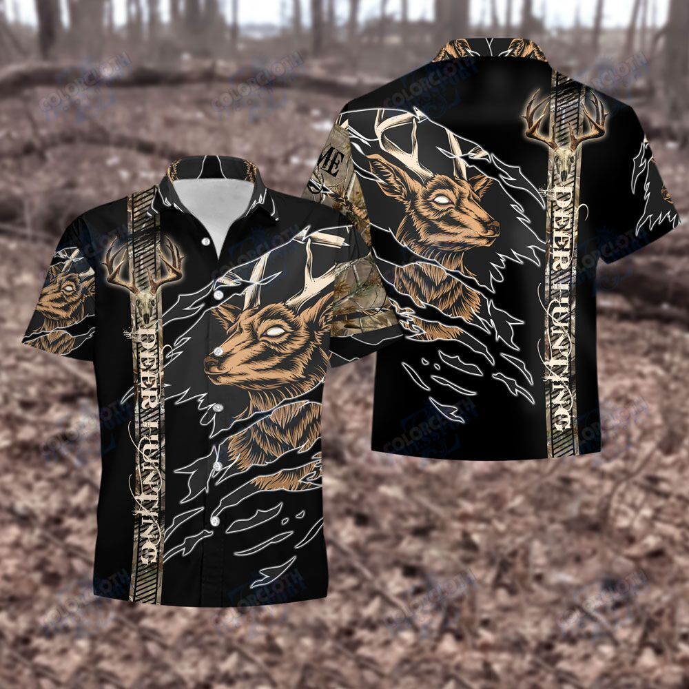 Personalized Deer Hunting Hawaiian Shirt Ht010702