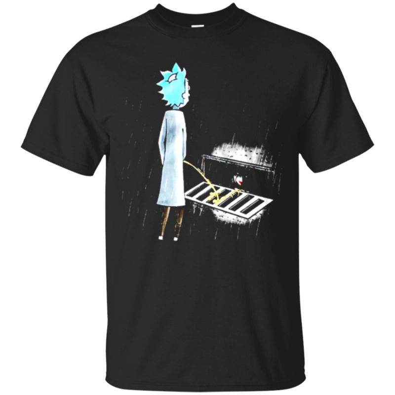 Agr Rick And Morty Piss Down Sewer It Stephen King Shrits T-shirt