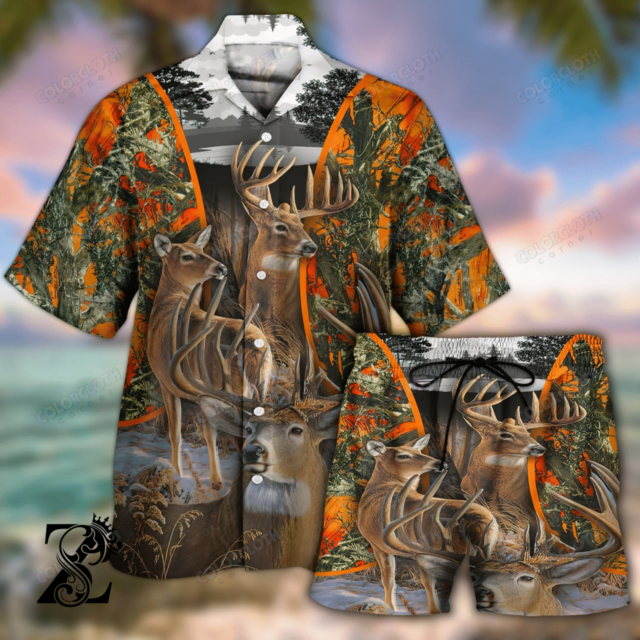 Deer Hunting 3D Hawaiian Shirt And Short Tv100699