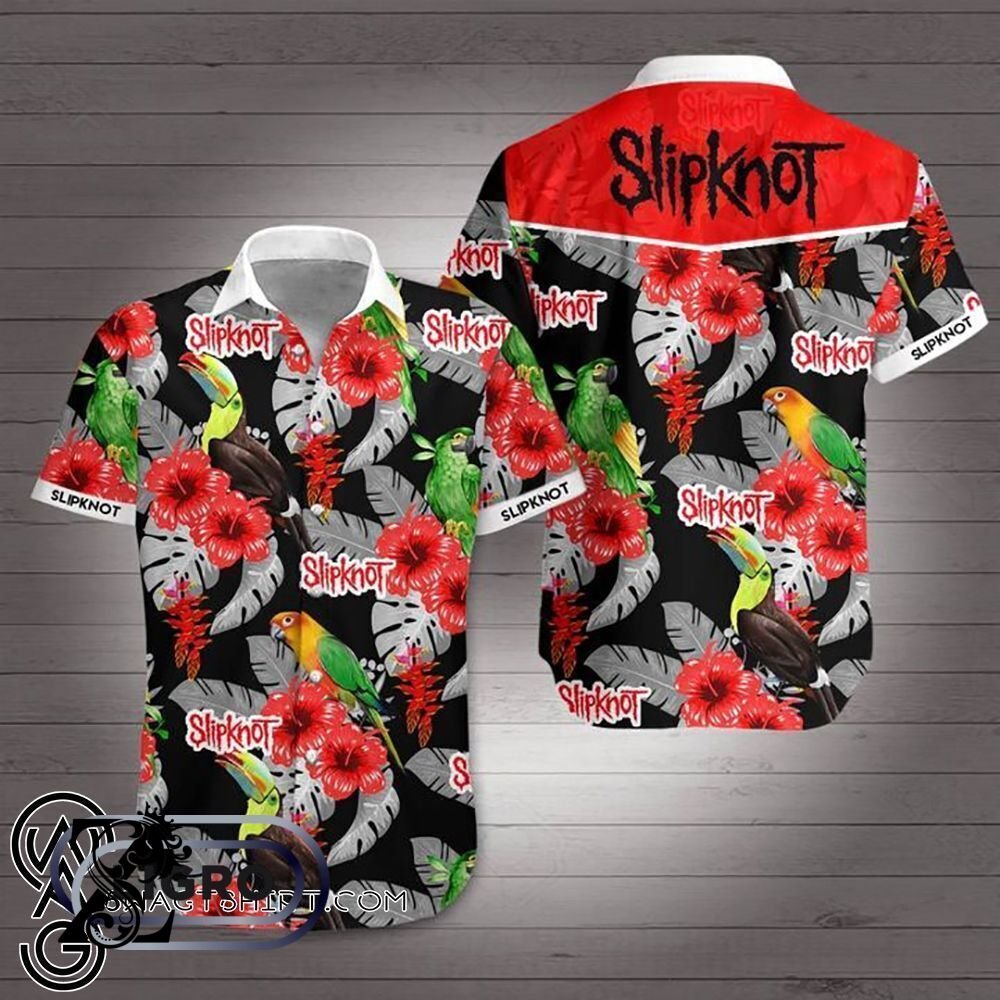 Slipknot Rock Band Hawaiian Shirt Summer Casual Short Sleeve Shirt Top