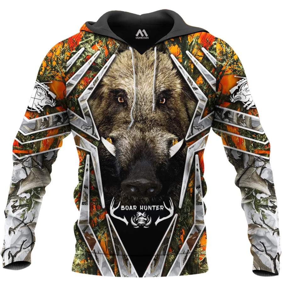 Boar Hunting All Over Print Hoodie