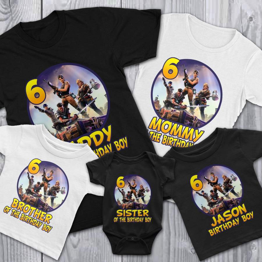 Personalize Fortnite Birthday Shirt