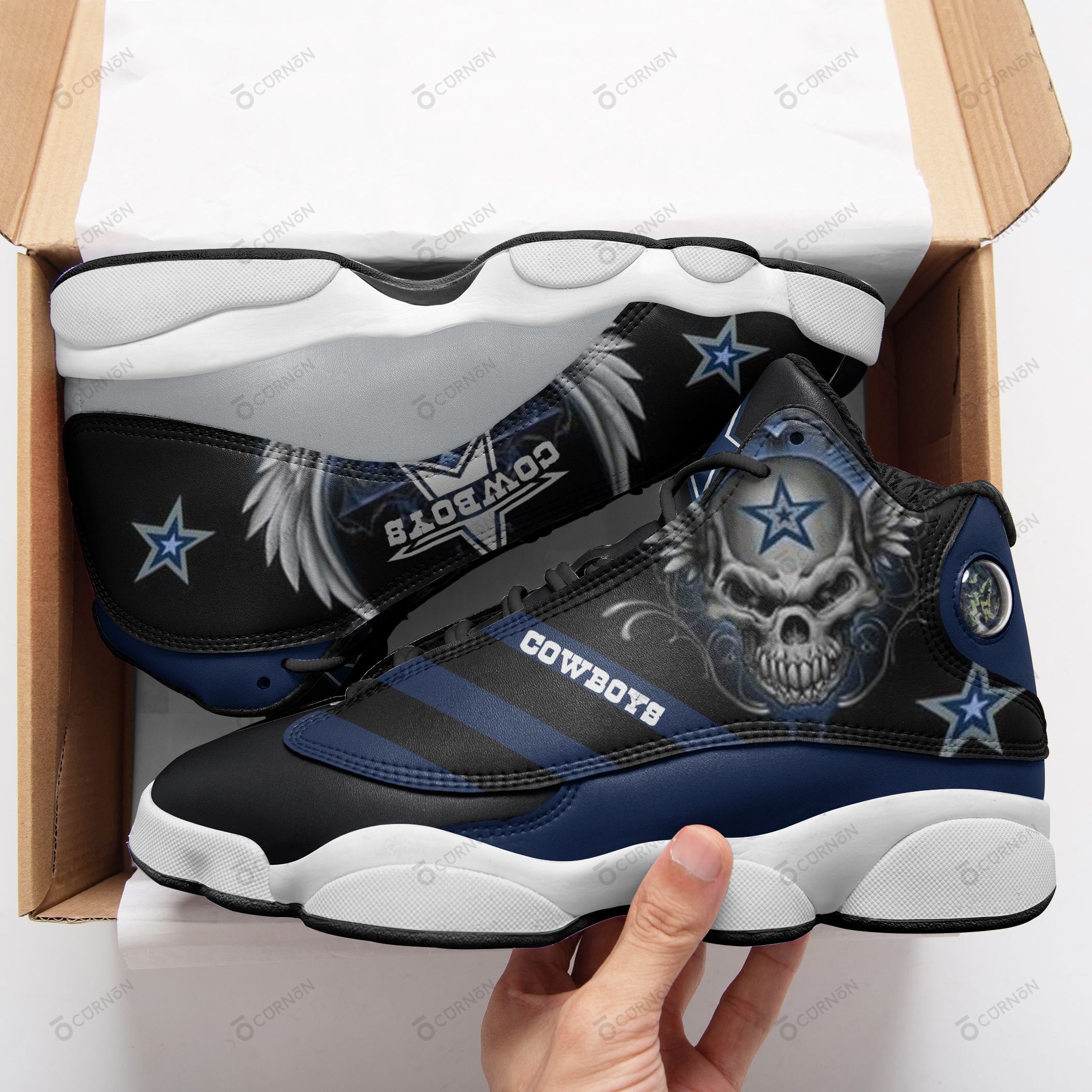 Dallas Cowboys Air JD13 Sneakers 477